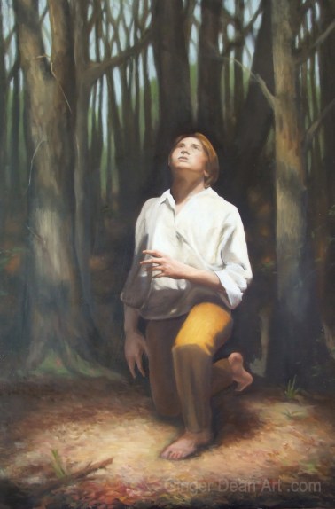 Oil Painting "Young Seeker" by Ginger Dean oil on linen 30 x 20 in
