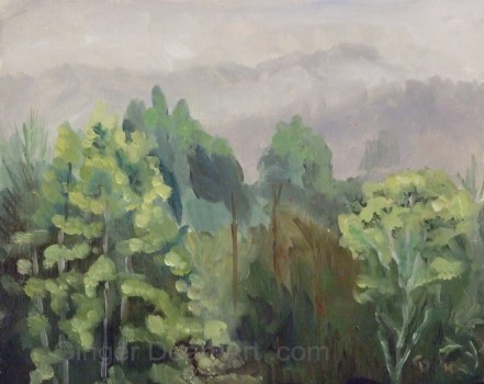 "May Storm" by Ginger Dean oil on panel 8 x 10 in